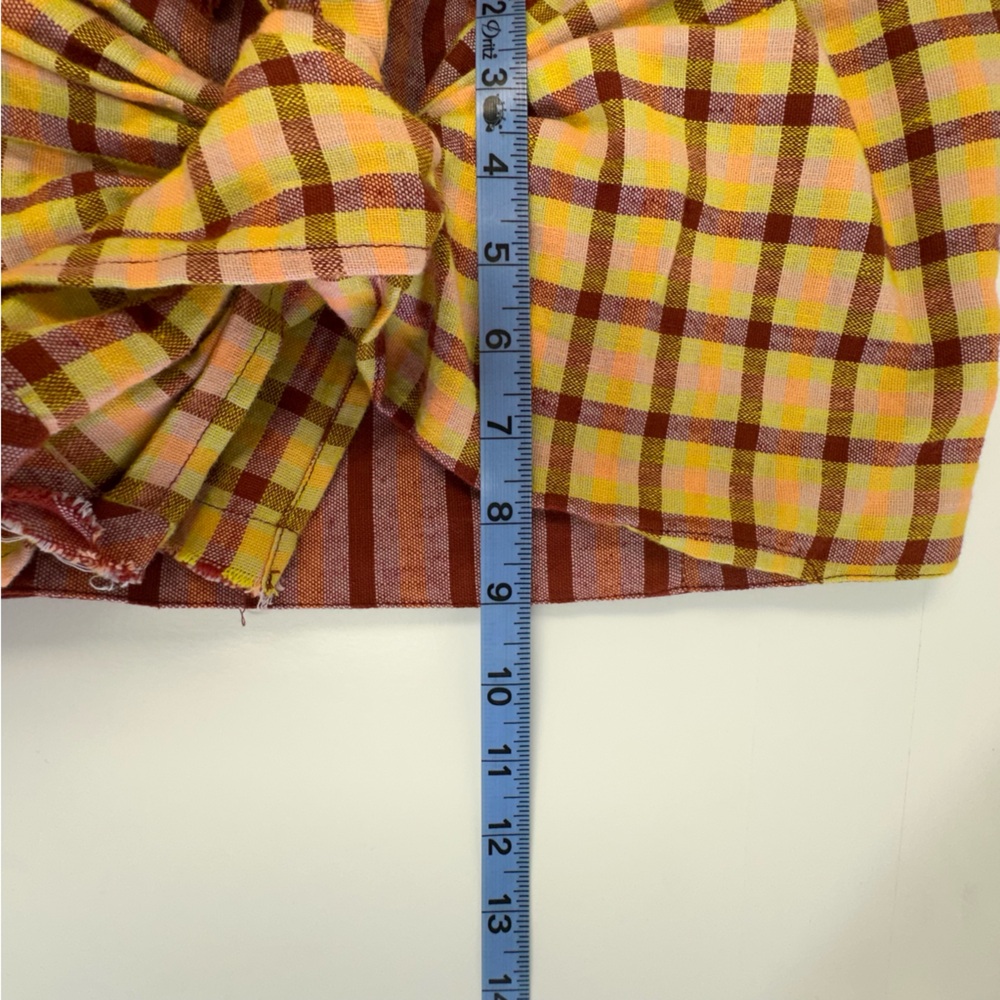 Free People NWT Salty Waters Bandeau Top Orange Motif Size Large - Picture 8 of 8